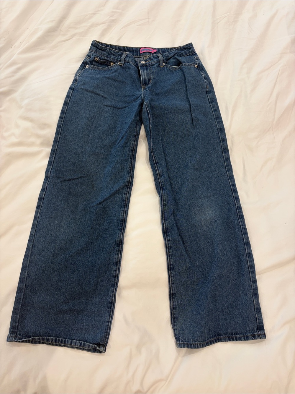 Edikted Dark Blue Wide-Leg Jeans